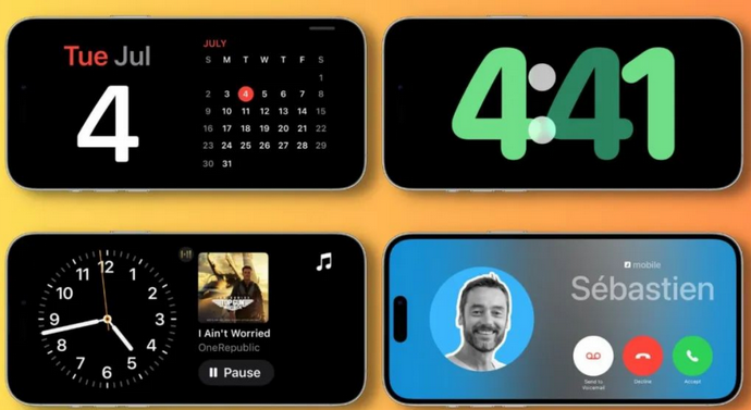 汉阴苹果手机维修分享iOS17横屏充电待机显示有什么好处 