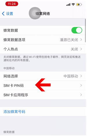 汉阴苹果14维修网分享如何给iPhone14的SIM卡设置密码 